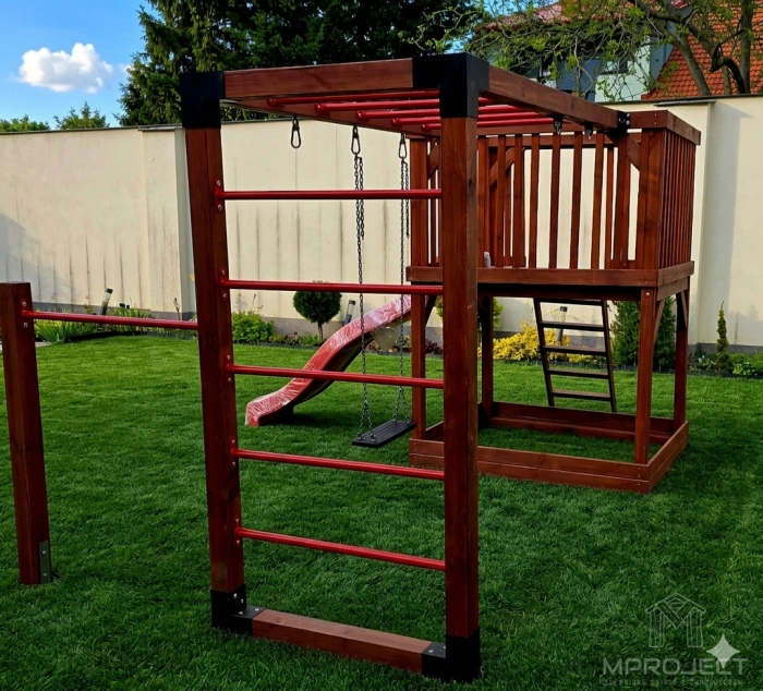 modern fa játszótér