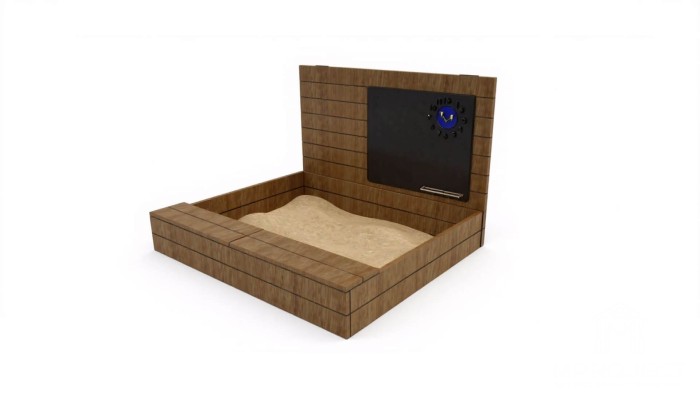 Oktató kerti homokozó