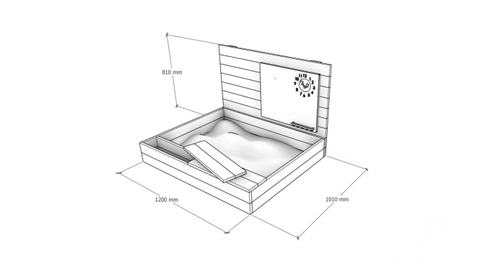 Oktató kerti homokozó