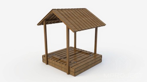 Fedett kerti homokozó