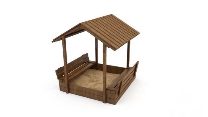 Fedett kerti homokozó