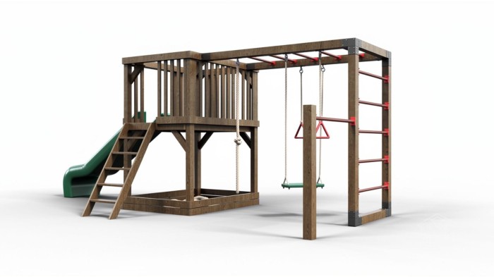 modern fa játszótér