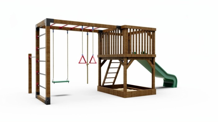 modern fa játszótér