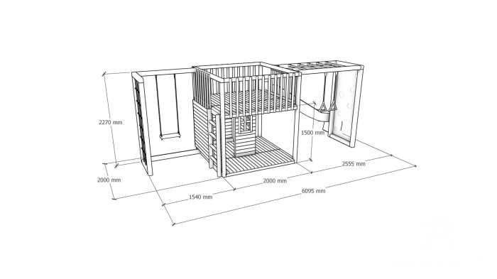 modern fa játszótér