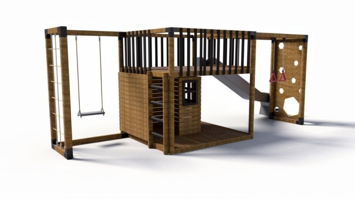 modern fa játszótér