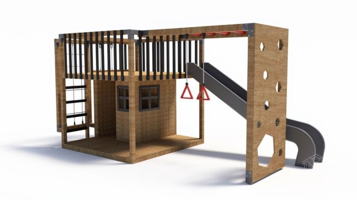 modern fa játszótér